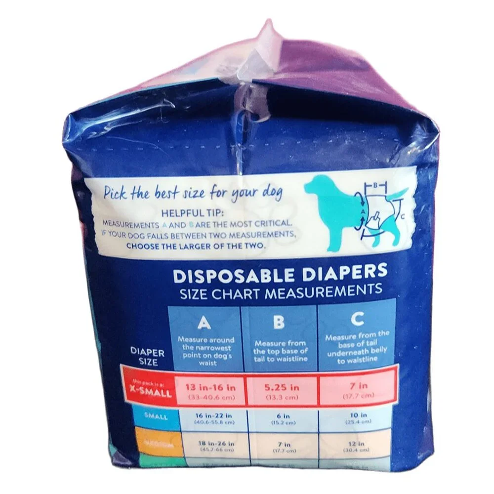 Top Paw Disposable Diapers for Dogs, XS, 12ct *NEW*